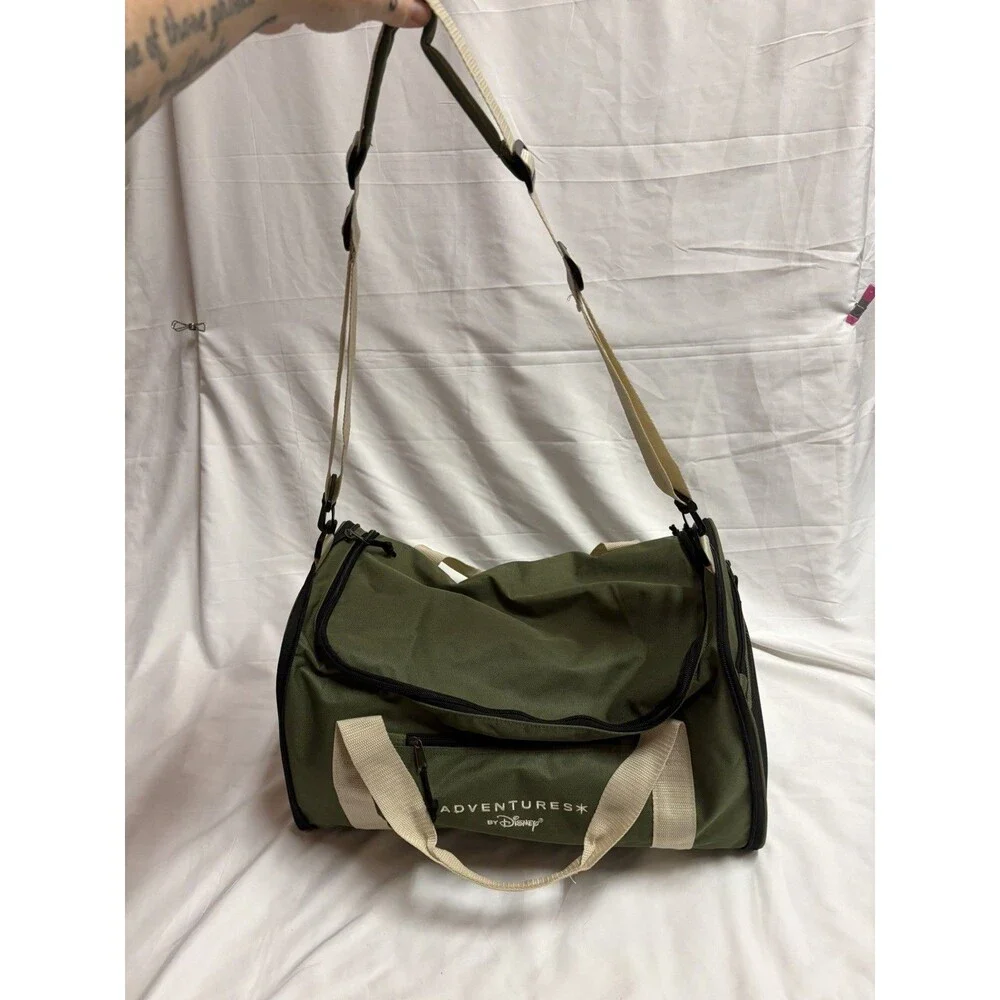 Adventures By Disney Duffle Bag Collapsible Olive Green 19X11X9